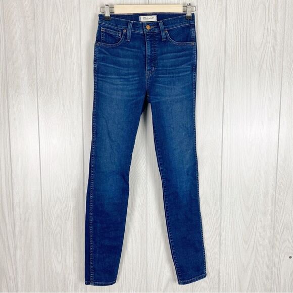 Madewell | 10" High Rise Skinny Jeans In Hayes Wash Size 25 - Picture 2 of 14
